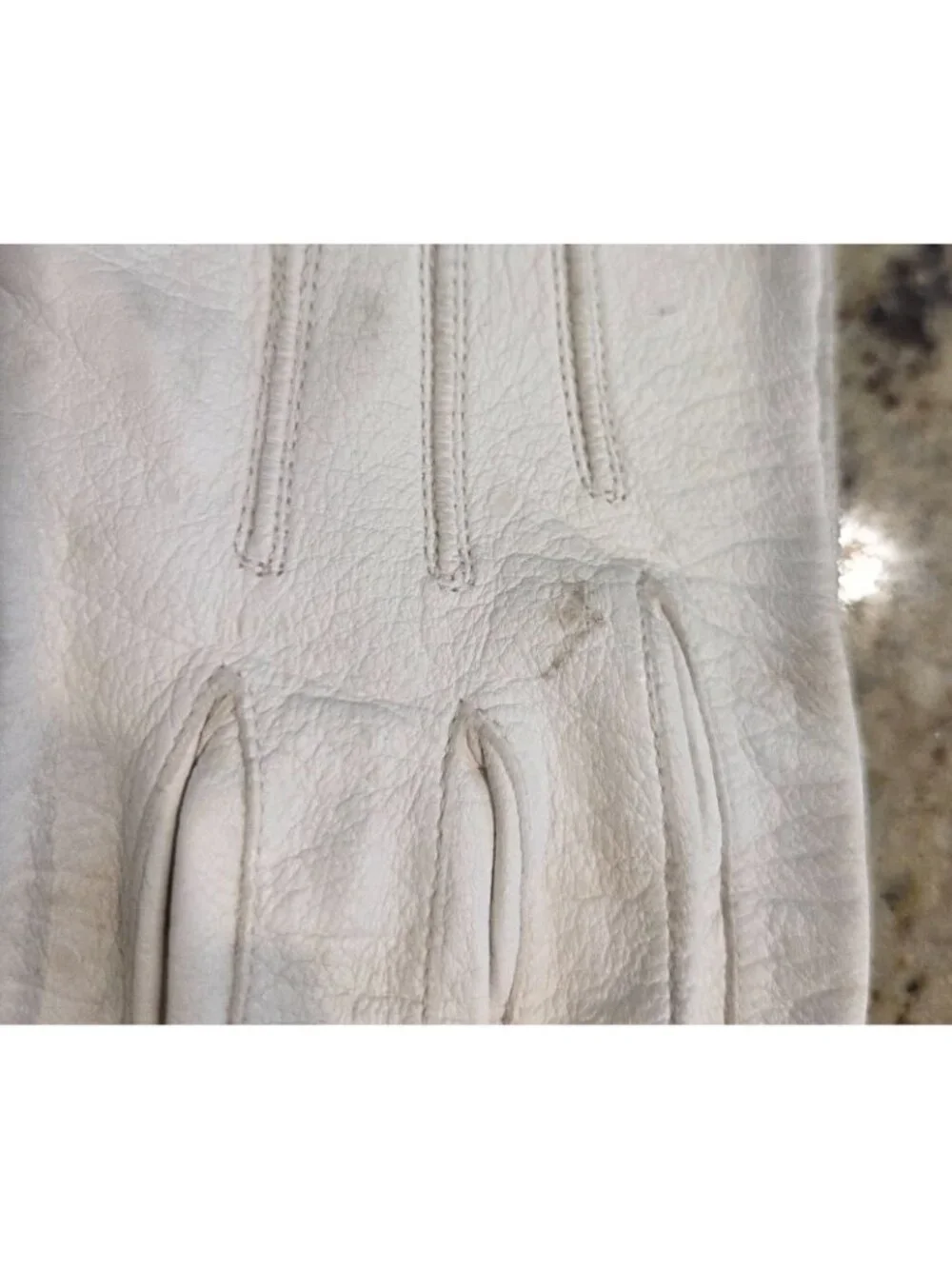 Vintage Womens Size S White Leather Formal 13